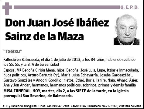 IBAÑEZ SAINZ DE LA MAZA,JUAN JOSE