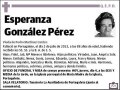 GONZALEZ PEREZ,ESPERANZA