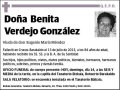 VERDEJO GONZALEZ,BENITA
