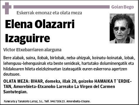 OLAZARRI IZAGUIRRE,ELENA