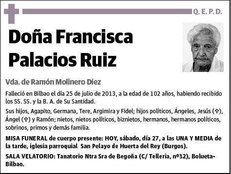 PALACIOS RUIZ,FRANCISCA