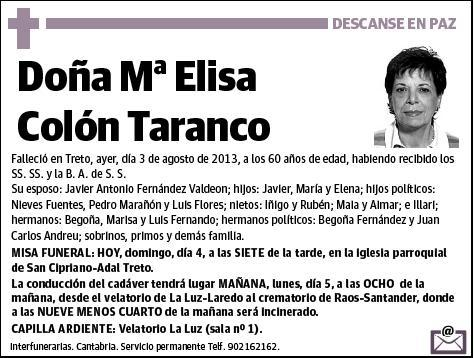 COLON TARANCO,Mª ELISA