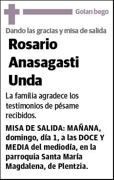 ANASAGASTI UNDA,ROSARIO