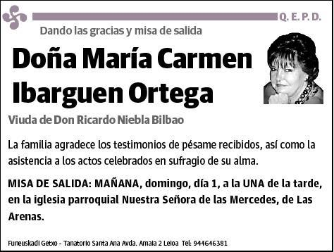 IBARGUEN ORTEGA,MARIA CARMEN