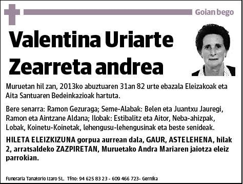 URIARTE ZEARRETA,VALENTINA