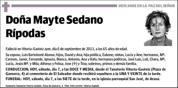SEDANO RIPODAS,MAYTE