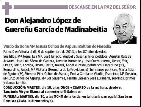 LOPEZ DE GUEREÑU GARCIA DE MADINABEITIA,ALEJANDRO