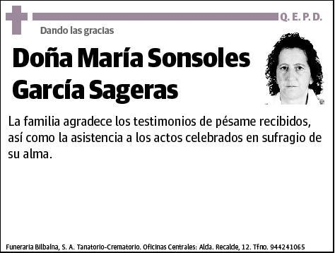 GARCIA SAGERAS,MARIA SONSOLES
