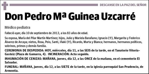 GUINEA UZCARRE,PEDRO Mª