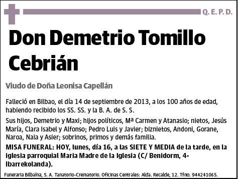 TOMILLO CEBRIAN,DEMETRIO