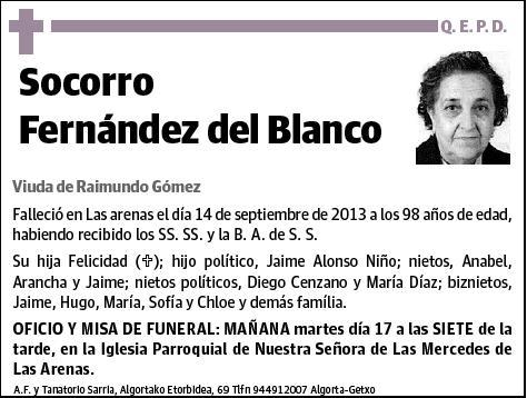 FERNANDEZ DEL BLANCO,SOCORRO
