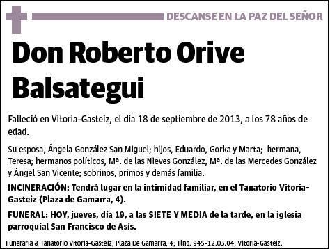 ORIVE BALSATEGUI,ROBERTO