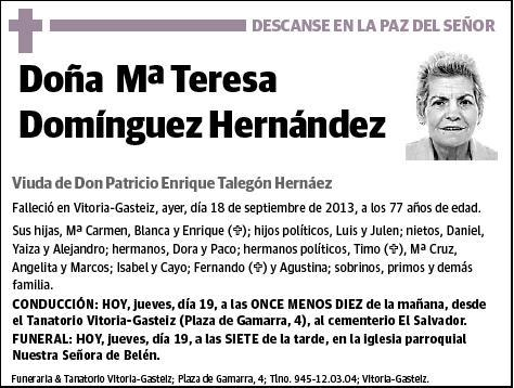 DOMINGUEZ HERNANDEZ,Mª TERESA