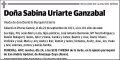 URIARTE GANZABAL,SABINA