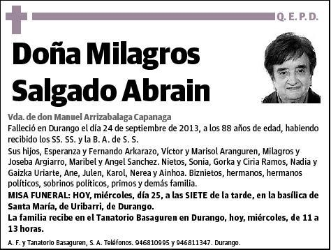 SALGADO ABRAIN,MILAGROS