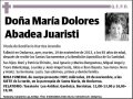 ABADEA JUARISTI,MARIA DOLORES