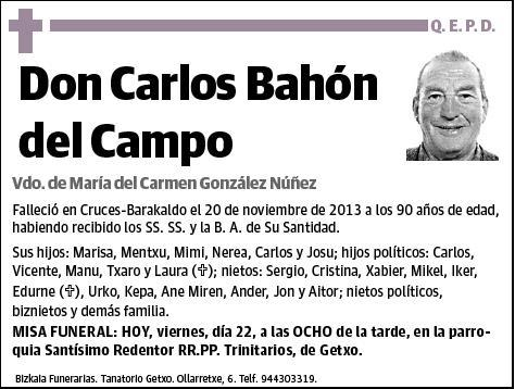BAHON DEL CAMPO,CARLOS