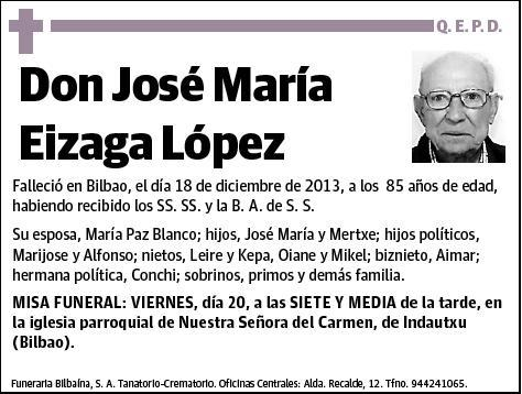 EIZAGA LOPEZ,JOSE MARIA