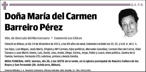 BARREIRO PEREZ,MARIA DEL CARMEN