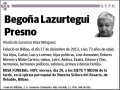LAZURTEGUI PRESNO,BEGOÑA