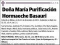 HORMAECHE BASAURI,MARIA PURIFICACION