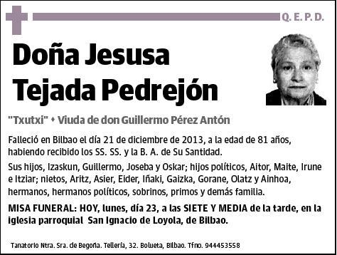 TEJADA PEDREJON,JESUSA
