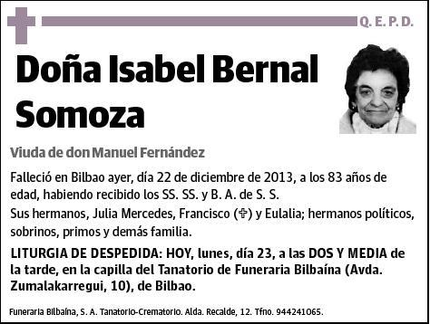 BERNAL SOMOZA,ISABEL
