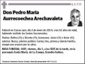 AURRECOECHEA ARECHAVALETA,PEDRO MARIA