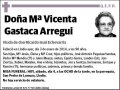 GASTACA ARREGUI,Mª VICENTA