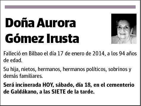 GOMEZ IRUSTA,AURORA