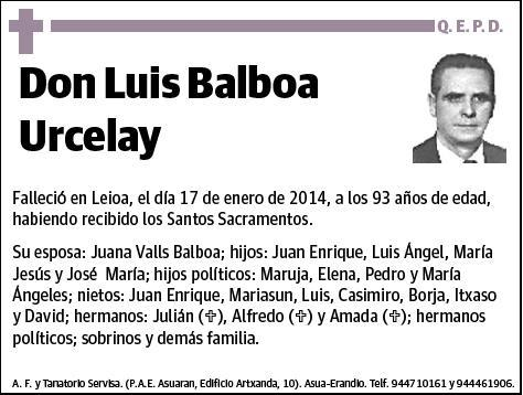 BALBOA URCELAY,LUIS