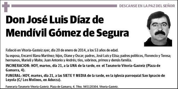 DIAZ DE MENDIVIL GOMEZ DE SEGURA,JOSE LUIS