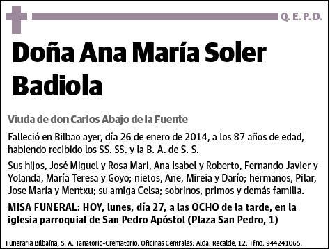 SOLER BADIOLA,ANA MARIA