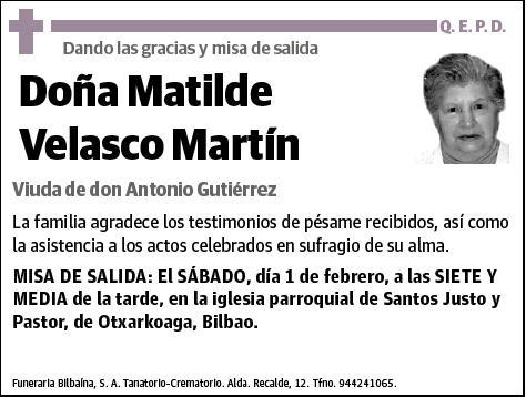 VELASCO MARTIN,MATILDE