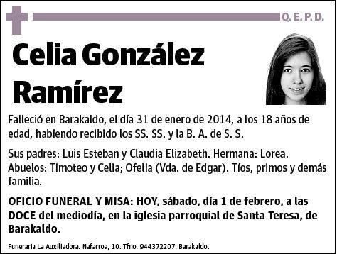 GONZALEZ RAMIREZ,CELIA