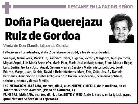 QUEREJAZU RUIZ DE GORDOA,PIA