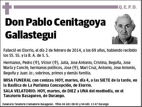 CENITAGOYA GALLASTEGUI,PABLO