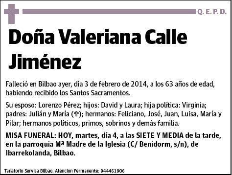 CALLE JIMENEZ,VALERIANA