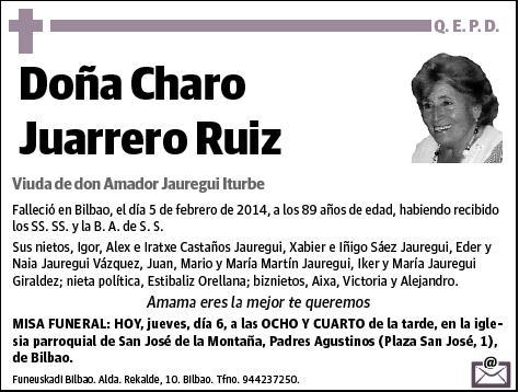JUARRERO RUIZ,CHARO