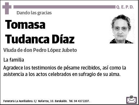 TUDANCA DIAZ,TOMASA