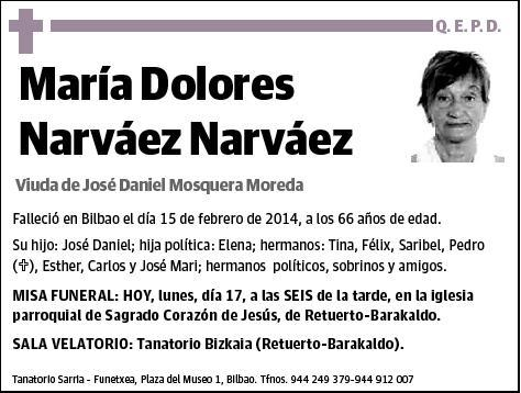 NARVAEZ NARVAEZ,MARIA DOLORES