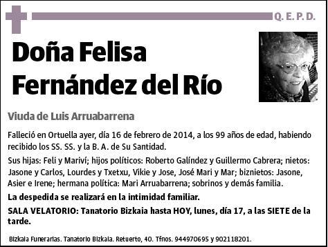 FERNANDEZ DEL RIO,FELISA