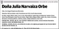 NARVAIZA ORBE,JULIA