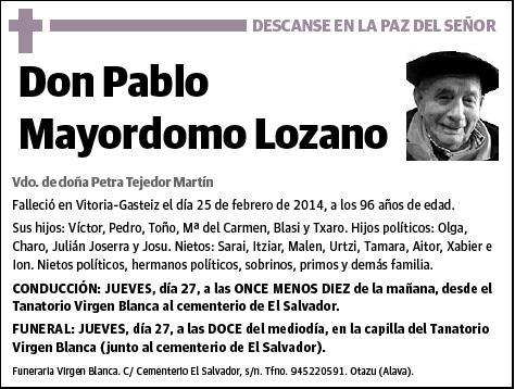MAYORDOMO LOZANO,PABLO
