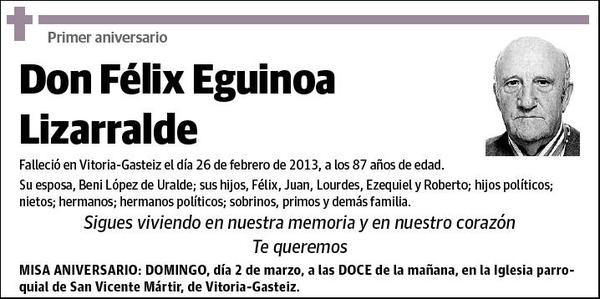 EGUINOA LIZARRALDE,FELIX
