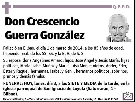 GUERRA GONZALEZ,CRESCENCIO