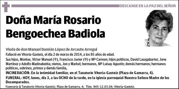 BENGOECHEA BADIOLA,MARIA ROSARIO