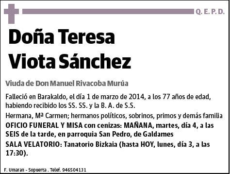 VIOTA SANCHEZ,TERESA