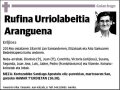 URRIOLABEITIA ARANGUENA,RUFINA