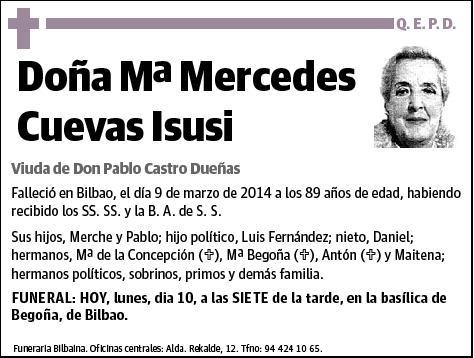 CUEVAS ISUSI,Mª MERCEDES